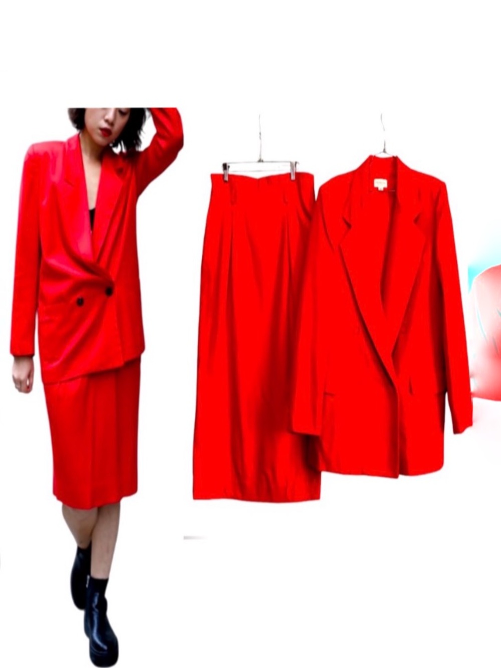 Christian Dior Coordonnes 💯%Pure Virgen Wool Skirt & Blazer Suit Size 14